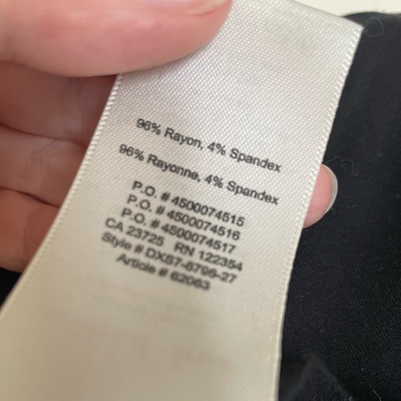 Aritzia tshirt mini dress black extra small wrap stretchy - Picture 7 of 8